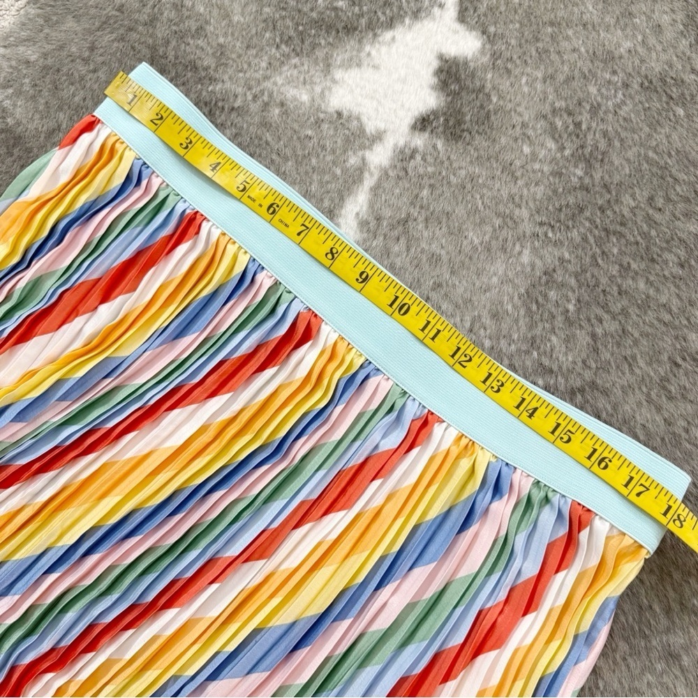 LuLaRoe Lola Rainbow Colorful Striped Pleated Skirt 2XL - Picture 10 of 10